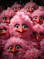 Poster - pink chicks