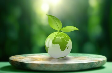 Wall Mural - renewable energy. glass world globe