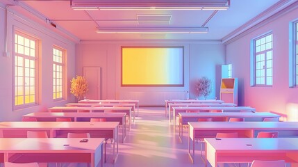 cybersecurity training flat design front view educational center theme colored pastel