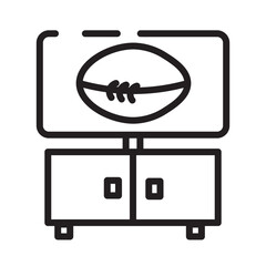 Wall Mural - Football Game Rugby Line Icon