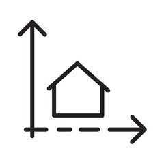 Sticker - House Layout Real Line Icon