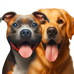 A close up of two dogs art harmony has illustrative meaning card design illustrator.