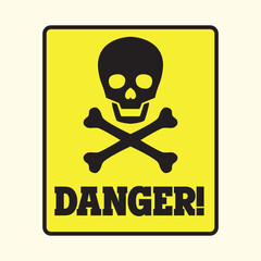 danger signs set pro vector, sign of poison vectors free vector