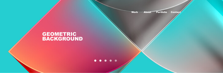 Circle triangle geometric web site page template. Vector Illustration For Wallpaper, Banner, Background, Card, Book Illustration, landing page