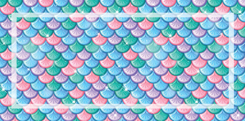 Wall Mural - Vibrant scales in pink, blue, and green hues