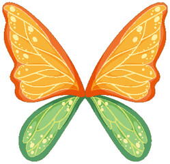 Canvas Print - Bright orange and green butterfly wings