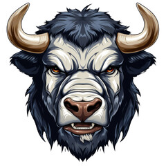 Bull head vector design on isolated background.