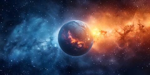 Wall Mural - cosmic landscape for space science education and astronomy training