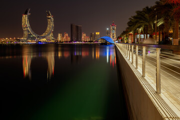 Wall Mural -  Doha Roads and traffic west bay Doha Qatar