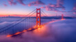 Golden Gate Bridge, San Francisco Golden gate bridge with foggy surrounded