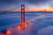 Golden Gate Bridge, San Francisco Golden gate bridge with foggy surrounded