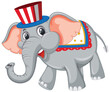 Cartoon elephant dressed in circus costume