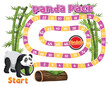 Colorful board game with panda and bamboo theme