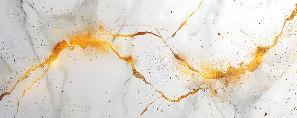 Wall Mural - Luxurious Marble Texture with Shimmering Golden Veins