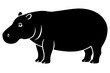 hippopotamus cartoon vector illustration