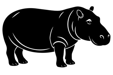 hippopotamus cartoon vector illustration