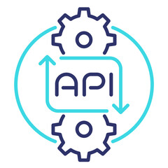 Wall Mural - api line icon for web