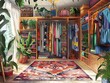 Bohemian Style Clothes Storage Room
