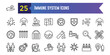 © Rubbble - Immune system icons set. Outline set of immune system vector icons for ui design. Outline icon collection. Editable stroke.