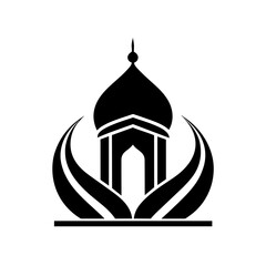 Wall Mural - a-minimalist-mosque-logo-vector-art-illustration 