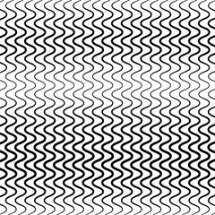 Aufkleber - Seamless black wave pattern. Abstract seamless vector pattern. Waves. Lines. Distorted. Isolated