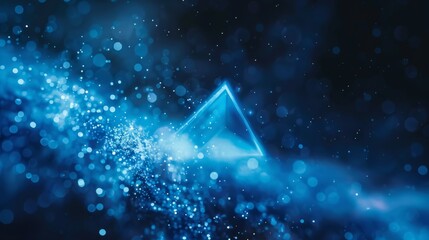 Wall Mural - intro video play button image blue color