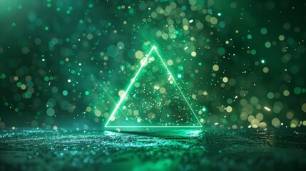 Wall Mural - green triangle intro switch triangle environment