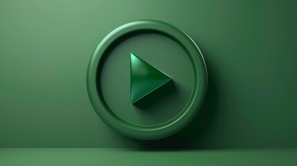 Poster - Green intro play button introduction playing