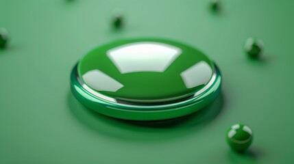 Poster - Green intro play button introduction playing
