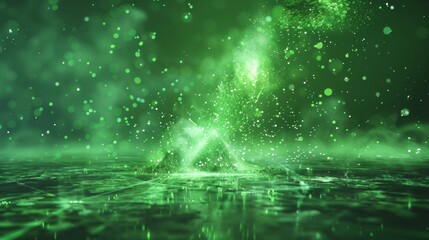 Poster - Green intro play button introduction playing