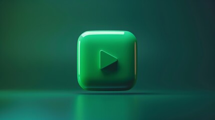 Poster - Green intro play button introduction playing