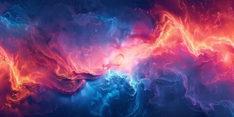 Wall Mural - fire and smoke purple and blue