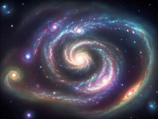 Wall Mural - spiral galaxy background