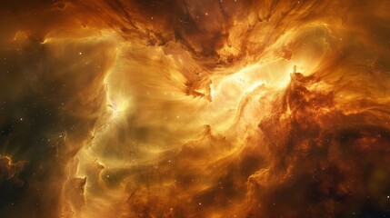 Wall Mural - Cosmic nebula voyage swirling gas and dust illuminated by newborn stars wallpaper