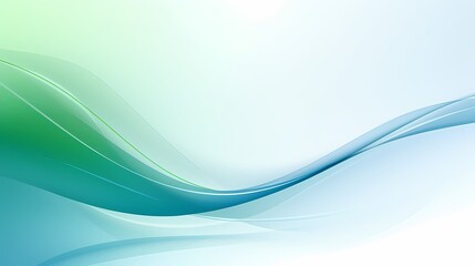 Wall Mural - Digital technology blue and green abstract curve poster PPT background