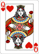 Queen of Hearts design from a new original deck of playing cards.
