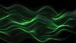 © jinzhen - Digital technology green and black flowing lines poster web page PPT background