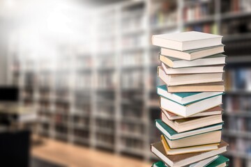 Wall Mural - Old books in vintage library. History, education concept