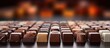 © vxnaghiyev - Delicious Swiss chocolate candies arranged in a tempting and visually appealing manner leaving ample copy space for any accompanying image