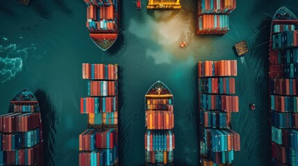 Dive into the world of global commerce as two colleagues strategize at a commercial dock, managing the intricate logistics 