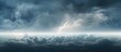 © vxnaghiyev - Copy space image of the word LIGHTNING standing out against a backdrop of a cloudy sky