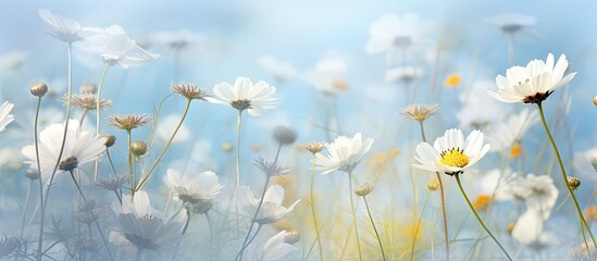 Wall Mural - a beautiful greeting card or calendar featuring a floral template with plenty of copy space for imag