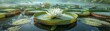 Floating serenely on the pond's surface, the giant water lily admires the Amazon's peaceful allure. Beneath its broad leaves, frogs and fish find sanctuary.