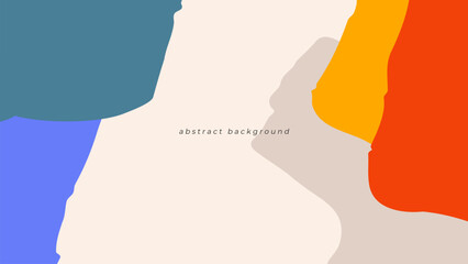 Fototapete - Abstract background with various color hand drawn dynamic shapes for creative graphic design. Vector illustration.