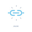 © rohmad - unlink concept line icon. Simple element illustration. unlink concept outline symbol design.