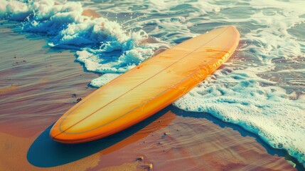 Wall Mural - Surf board on the beach fun, summer, sea.