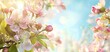 Soft Blooms and Blue Skies: The Serene Whisper of Spring's Arrival - Generative AI