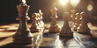 © saqib - Gold Chess with blur background