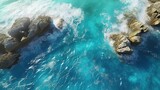Fototapeta Niebo - aerial view ocean generate ai
