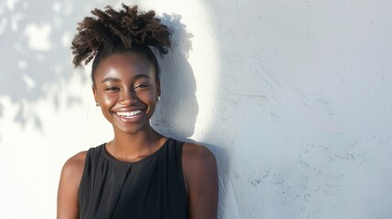 Wall Mural - Radiant Woman with Joyful Smile